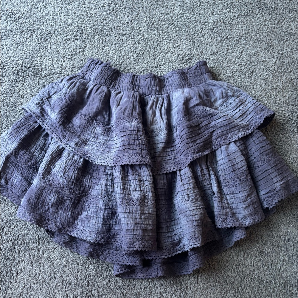 Elegant blue Tiered Skirt